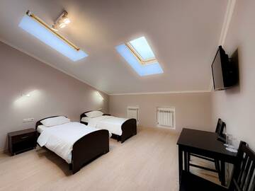 Номер комфорт стандарт с 2 односпальными кроватями (мансарда) в Гостинице Тройка